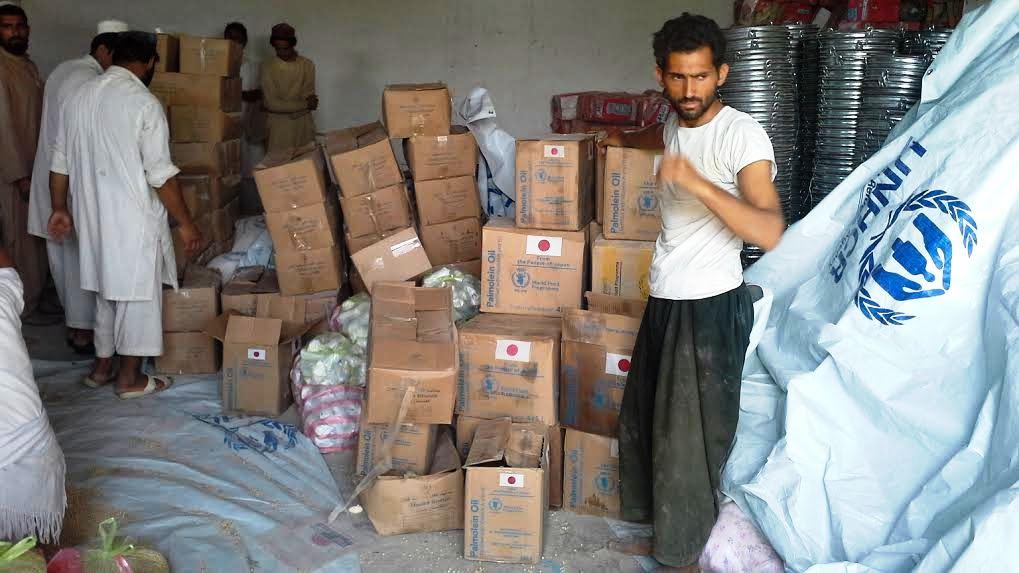 N. Waziristan refugees receive aid in Khost