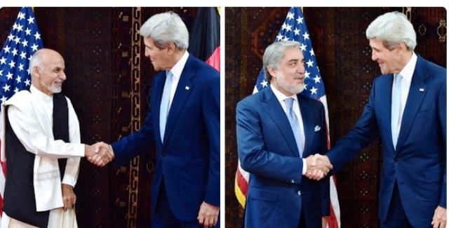 Kerry discusses reforms with Ghani, Abdullah