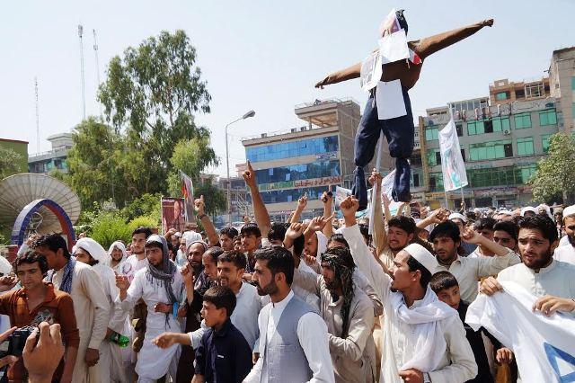 په جلال اباد کې  لاريون کوونکو پر فلسطين د اسرائيلو بريد وغانده