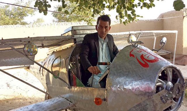Afghan bike mechanic makes aircraft