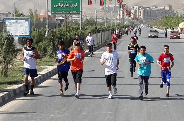 Marathon race in Kabul