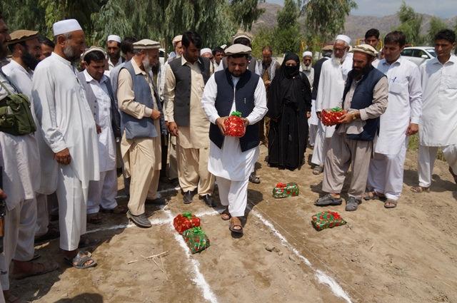 Education Director lays the foundation stone for female school