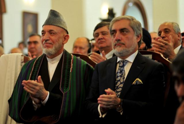 Hamid Karzai and Abdullah Abdullah