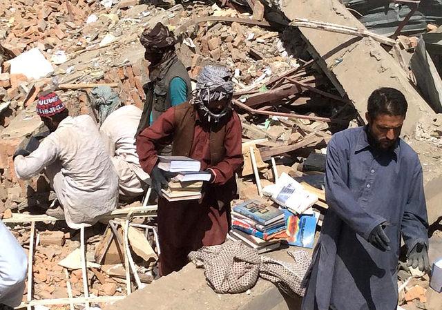 Public Library destroyed in Ghazni