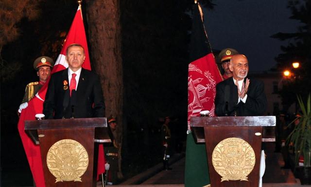 President Dr. Ashraf Ghani Ahmadzai with his Turkish counterpart