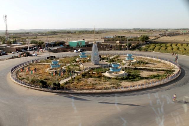 Newly constructed square in Sar-e-Pul province