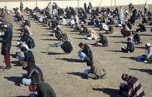 Examination process of students in Logar