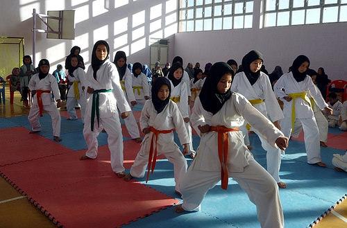 Female Karate Players in Ghazni