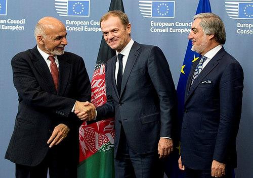 Ashraf Ghani and Donald Tusk