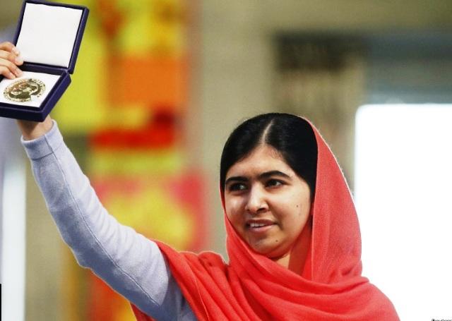 Malala receives Nobel Peace Prize