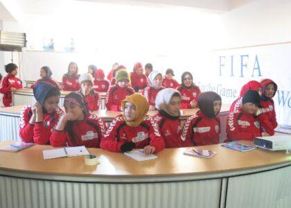 Women football referees being trained in Mazar
