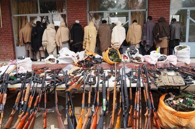 12 illegal arms sellers held in Jalalabad