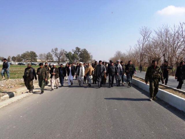 په خوست ښار کې د کاروان سراى سړک جوړ شو