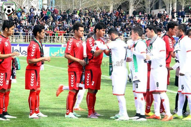 تیم ملی فوتبال افغانستان دربرابر تیم فلسطین شکست خورد