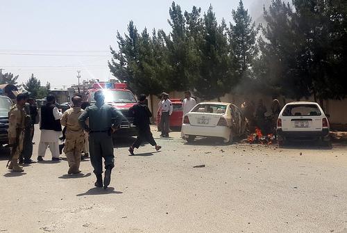 Blast which left four persons wounded in Lashkarghah