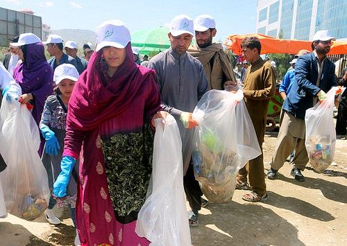 Cleaning drive in Kabul