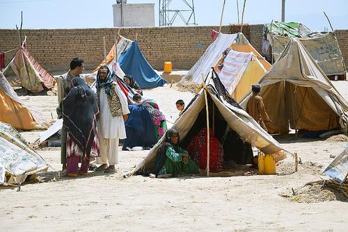 Tents of displace familites