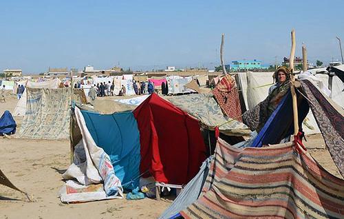 tents of displaced families