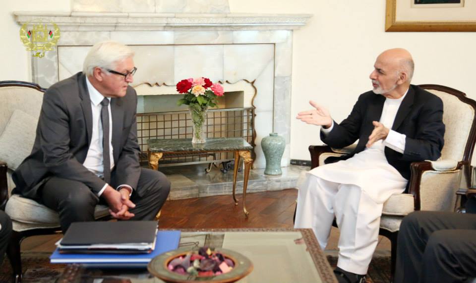 اشرف غنی با والتر شتاین مایر وزیر امور خارجۀ آلمان،کابل