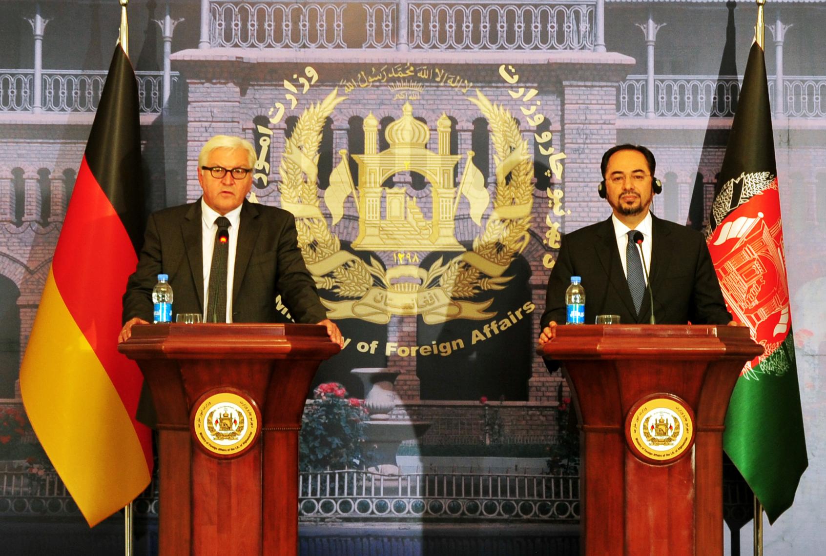 صلاح الدین ربانی ، با وزیر خارجه المان ، کابل