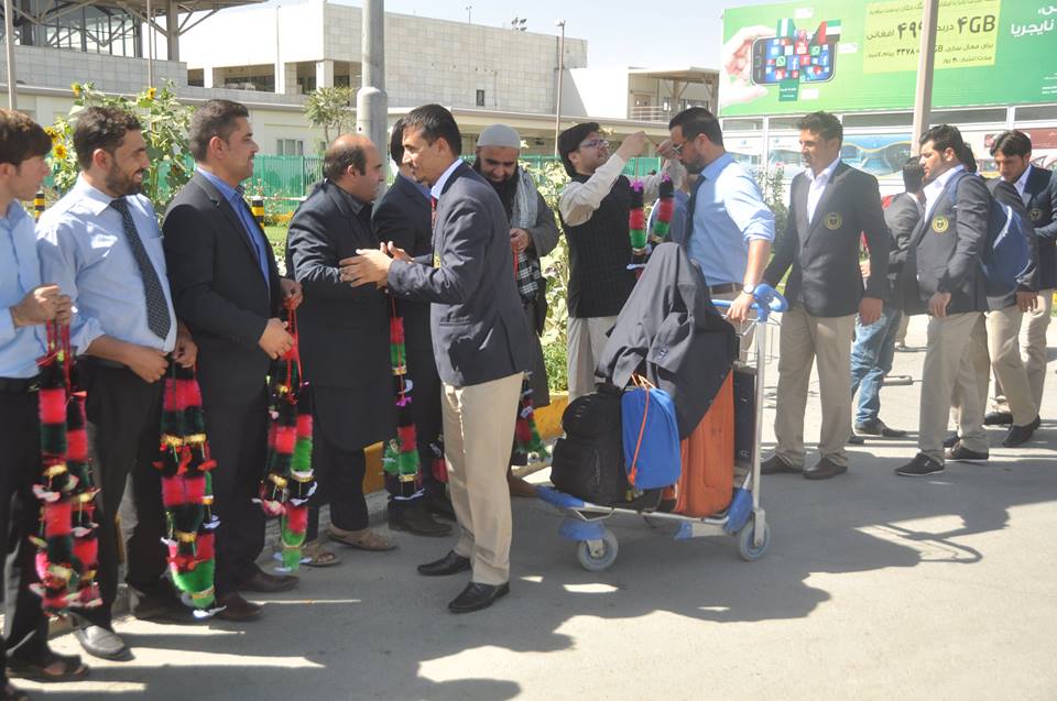Afghanistan-A cricket team returns from Sari Lanka