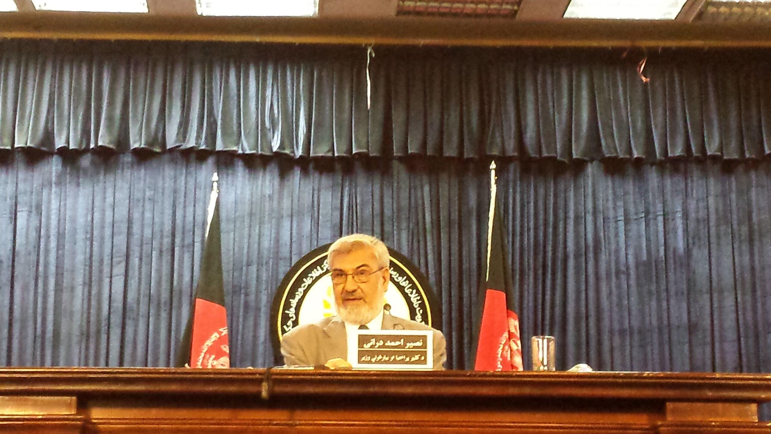 نصیر احمد درانی ، کابل