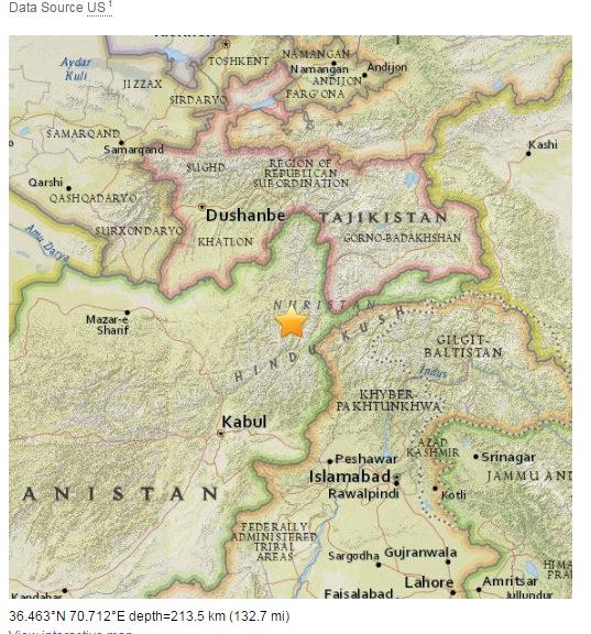 6.4 magnitude earthquake jolts parts of Afghanistan, Pakistan