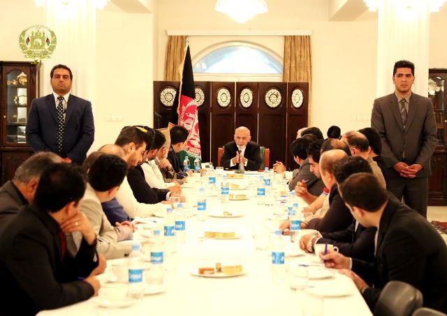 اشرف غنی با تاجران ملی ، کابل