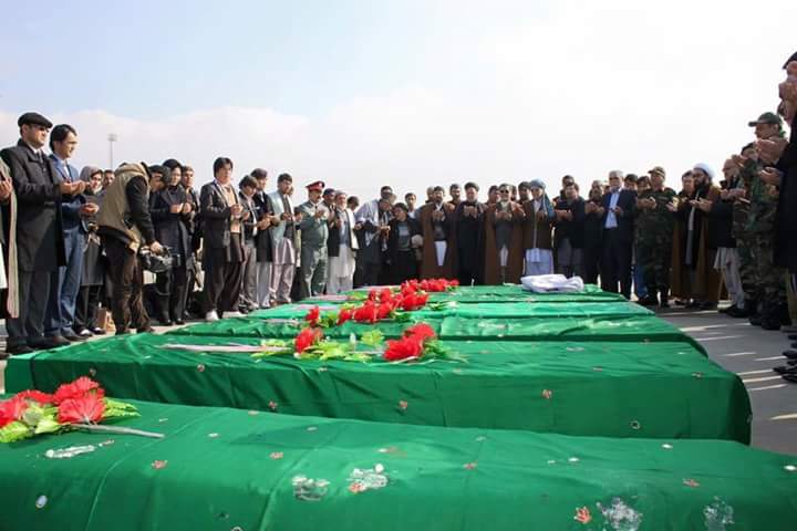 Beheaded bodies of Hazara members flown to Ghazni for burial