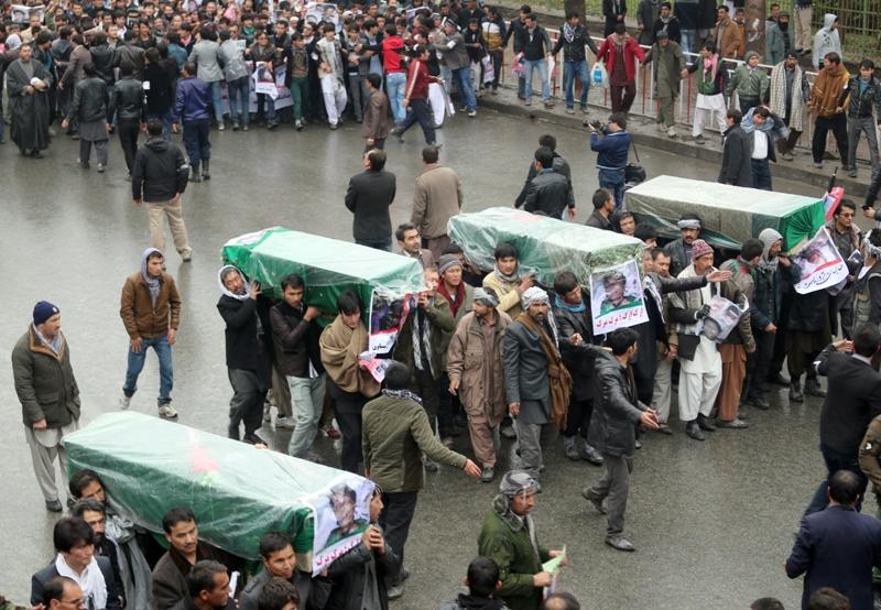 اجساد سربريده شدگان در ولسوالى جاغورى دفن ميشود