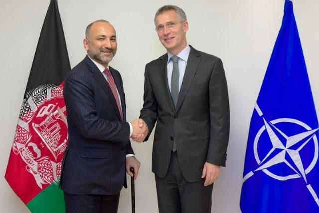 Atmar briefs NATO officials on latest Afghan situation