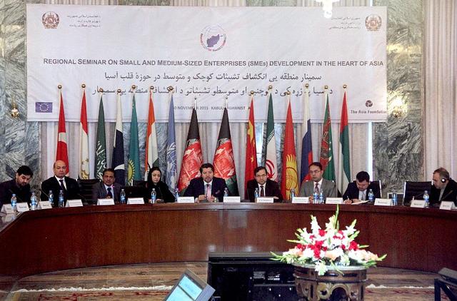Afghan and foreign officials in seminar