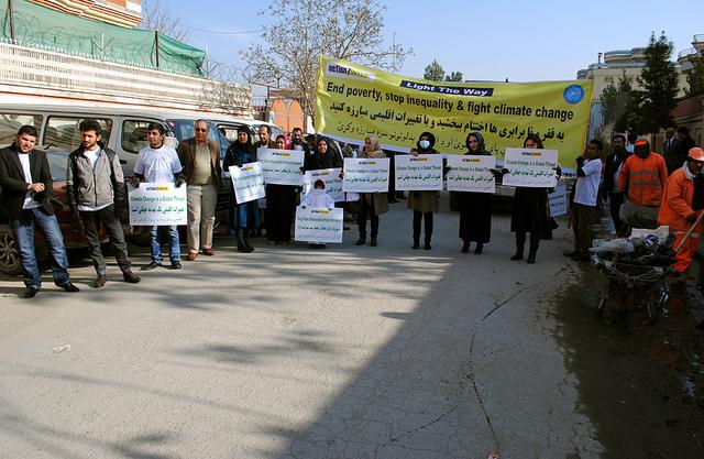 Civil society activists marched in Kabul