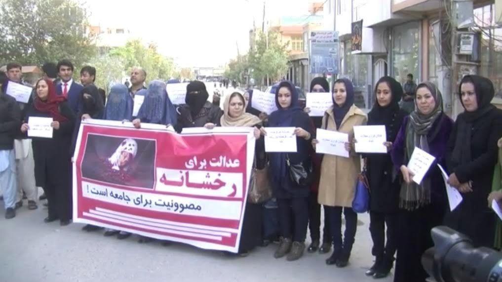 بلخ کې د “رخشانې” د سنګسار په غبرګون کې لاريون وشو