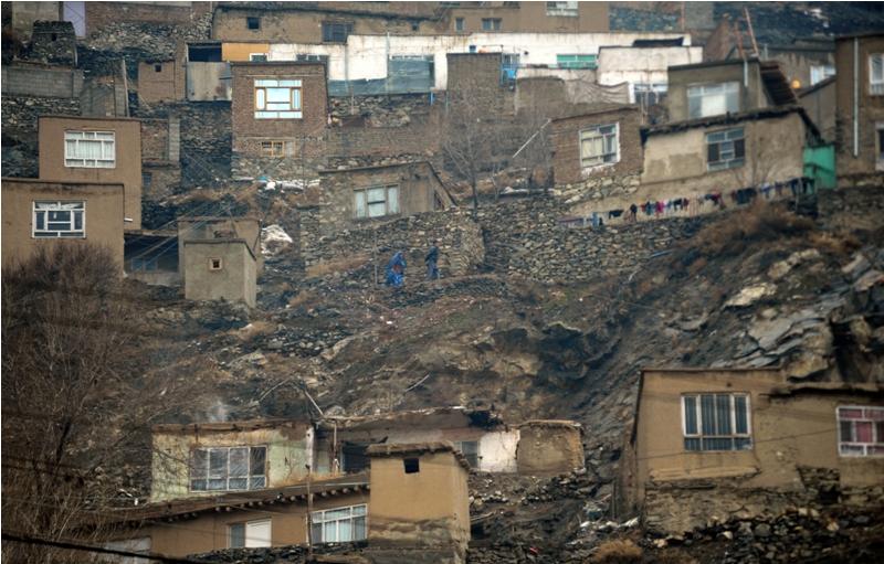 Mud-bricks homes in Kabul