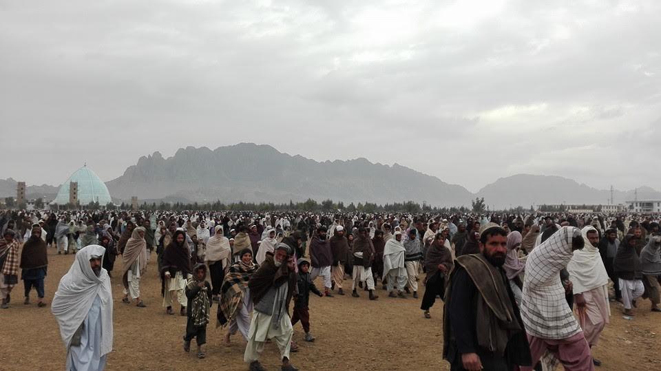 د کندهار زرګونو خلکو د استسقاء لمونځ ادا کړ