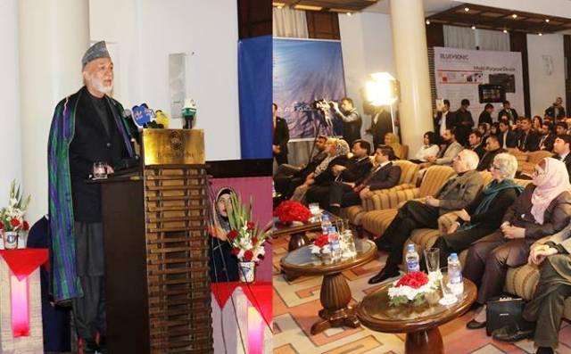 حامد کرزى از جوانان خواست تا در کشورشان بمانند و آنرا آباد کنند