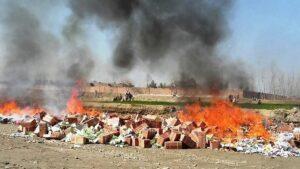 3 tonnes of expired medicine set alight in Khost City