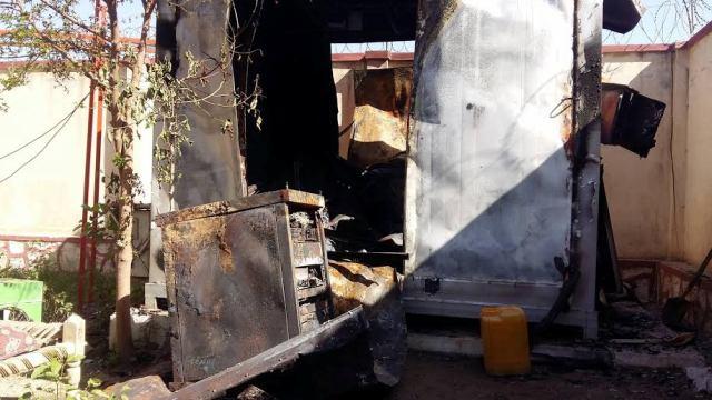 Arakozia Radio tower torched by rebels in Nangarhar