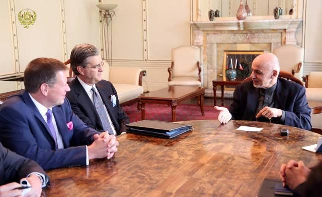 Ghani, Olson talk security issues, peace process
