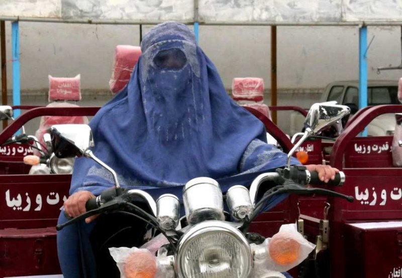 Women on zaranj vehicle
