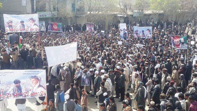Hundreds rally in Paktia over elder’s assassination