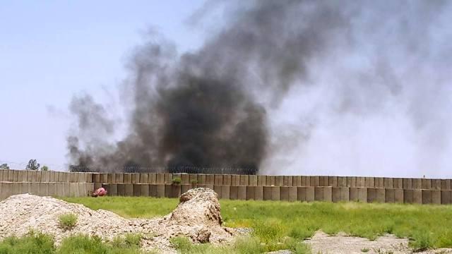US forces camp engulfed in fire near Pul-i-Alam