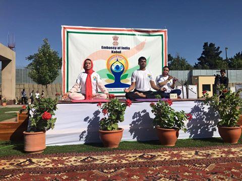 Indian Embassy celebrates Yoga Day in Kabul