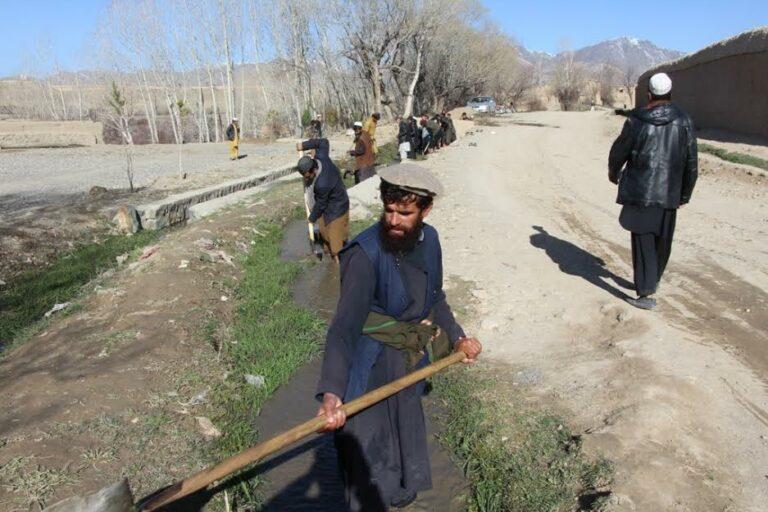 Most natural streams in Paktia silt up or go dry