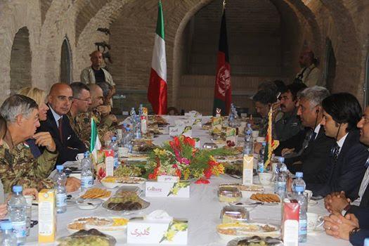 Italian defence minister in Herat, promises continued support