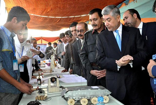Officials visit students technical and scientific exhibition