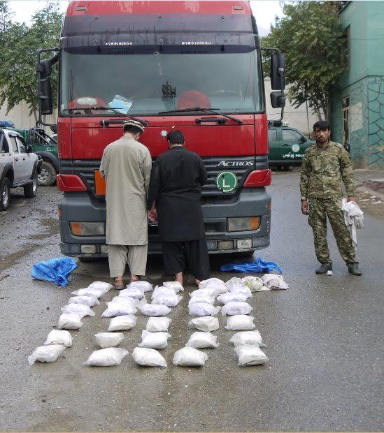 2 men with 105kg of heroin detained in Parwan