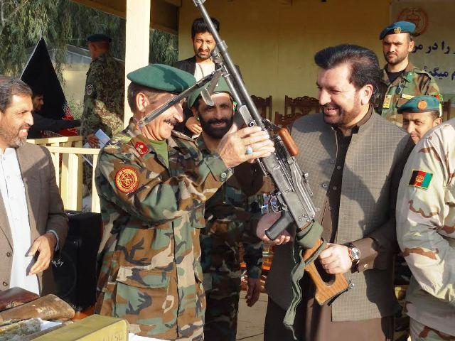 33 weapons handed over to DIAG in Laghman