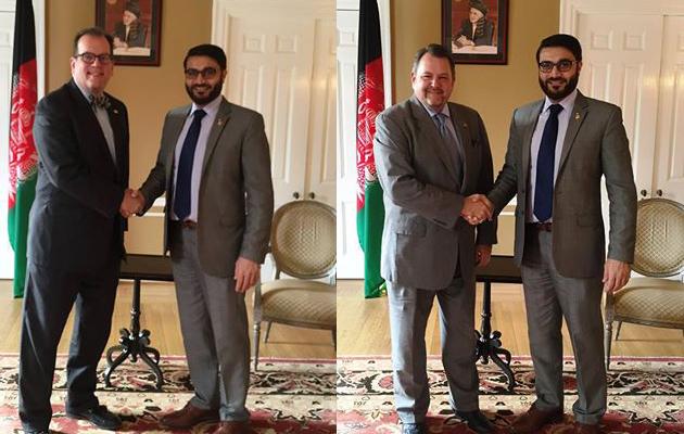 سفير افغانستان در واشنگتن با دو عضو کمپاين ترمپ ديدار کرده است